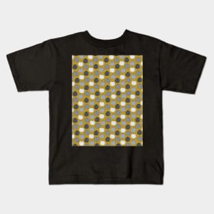 Sea urchins in gray, yellow , white and black Kids T-Shirt